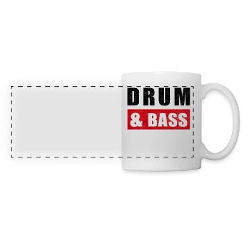 DnB Musik Drum And Bass - Panoramatasse - Weiß - Vorne
