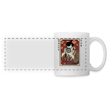 Cool Samurai Photographer Photographing Gift - Panoramic Mug - white - Front