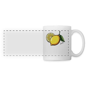Fruit de citron - Mug panoramique contrasté et blanc - blanc - Devant