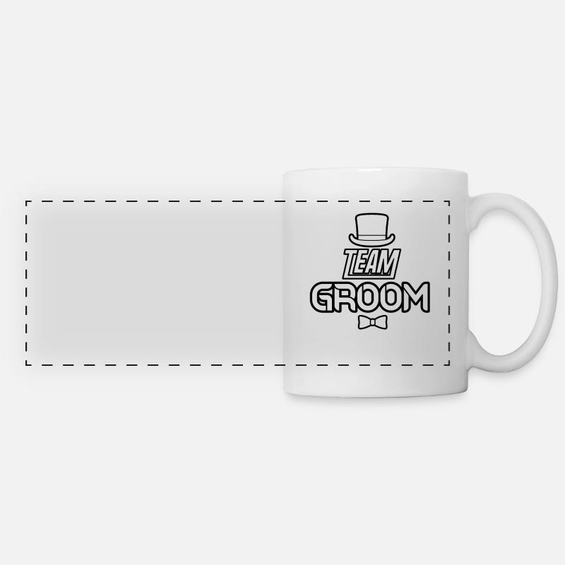 Époux de l'équipe de célibataire - Mug panoramique contrasté et blanc - blanc