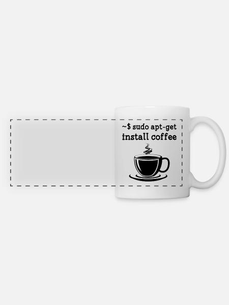 Sudo Apt-Get Install Coffee Linux - Panoramatasse - Weiß