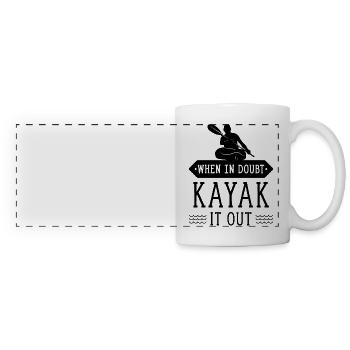 Kayak Wassersport Kajak Kajakfahrer Kajakfahren - Mug panoramique contrasté et blanc - blanc - Devant