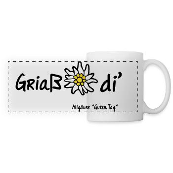 Griaß di' | Allgäu Tassen & Zubehör - Panoramatasse - Weiß - Vorne