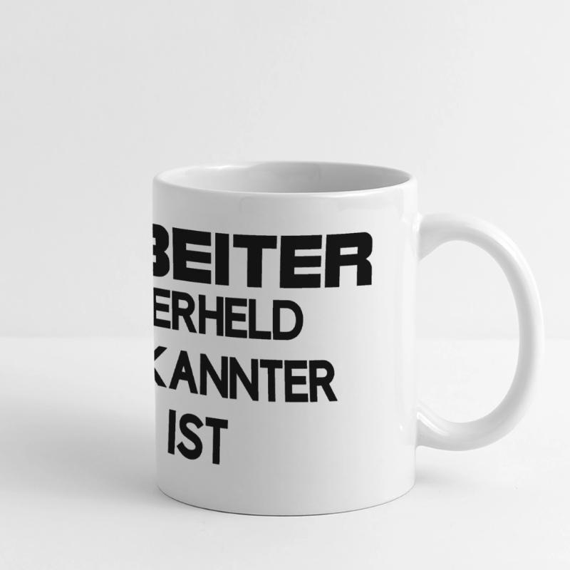 Construction worker superhero no recognized occupation construction Panoramic Mug