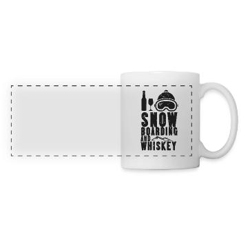 Snowboard Winter Sport Boarding Snow Whiskey - Panoramic Mug - white - Front