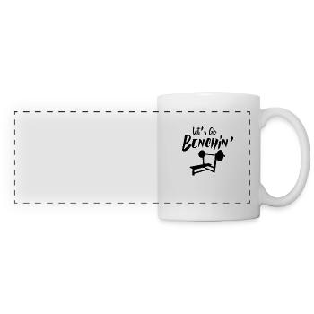 Pression de banc Sportif - Mug panoramique contrasté et blanc - blanc - Devant