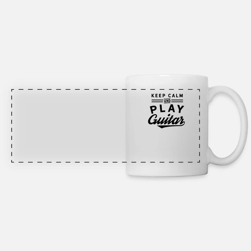 Gitarrist - Mug panoramique contrasté et blanc - blanc