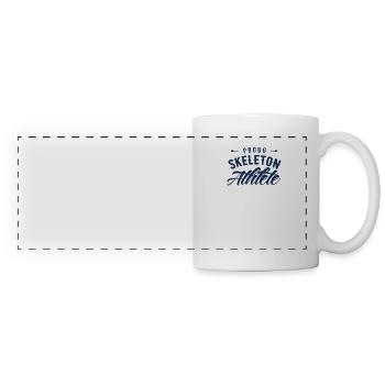 Chaîne de glace Skeleton, luge de glace, patinoire - Mug panoramique contrasté et blanc - blanc - Devant