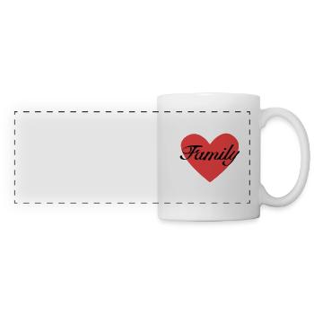 Family Symbol Red Heart - Panoramic Mug - white - Front