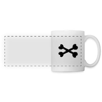 Os Croix chien symbole - Mug panoramique contrasté et blanc - blanc - Devant