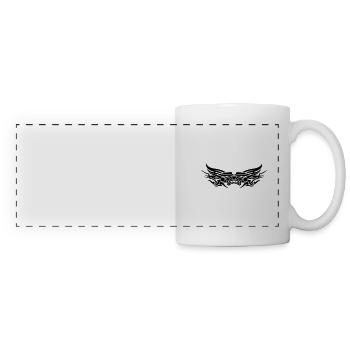 Symbole tribal - Mug panoramique contrasté et blanc - blanc - Devant