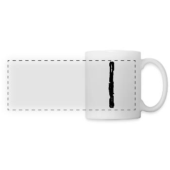 Elder Futhark Rune Isa - Letter I - Panoramic Mug - white - Front