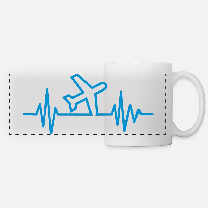 Airplane - Panoramic Mug - white