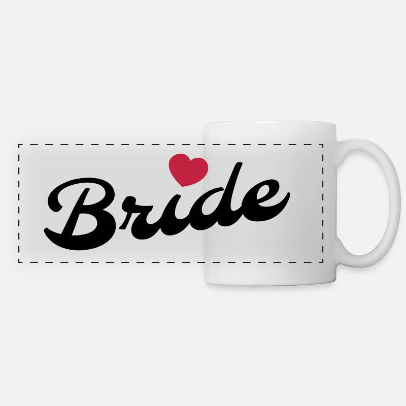 She is the Bride - Panoramic Mug - white