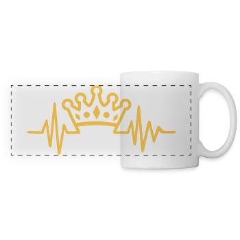 couronne - Mug panoramique contrasté et blanc - blanc - Devant