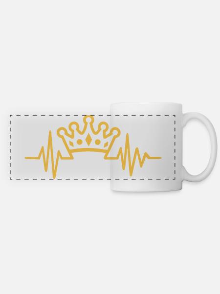 couronne - Mug panoramique contrasté et blanc - blanc