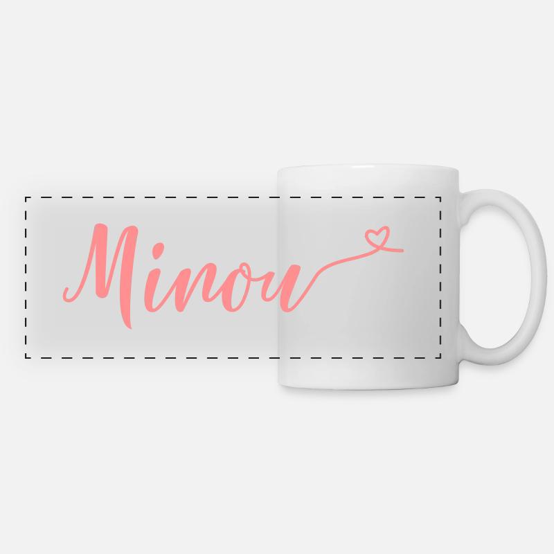 minou - Mug panoramique contrasté et blanc - blanc
