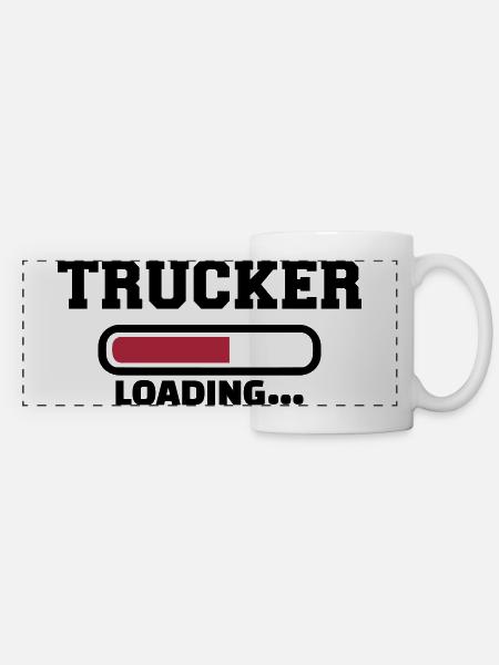 Trucker - Mug panoramique contrasté et blanc - blanc