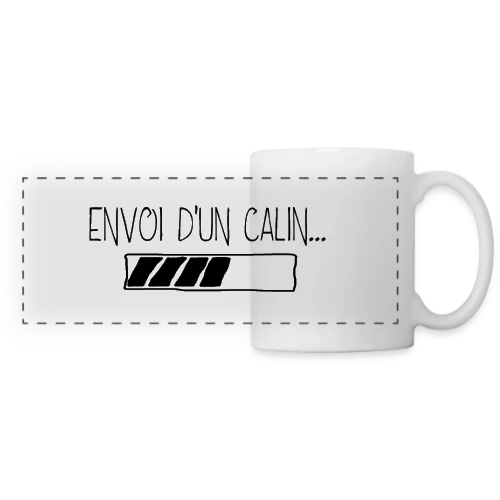 Câlin Virtuel à Envoyer - Mug panoramique contrasté et blanc