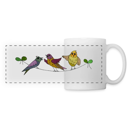 L'Oiseau Libre - Mug panoramique contrasté et blanc