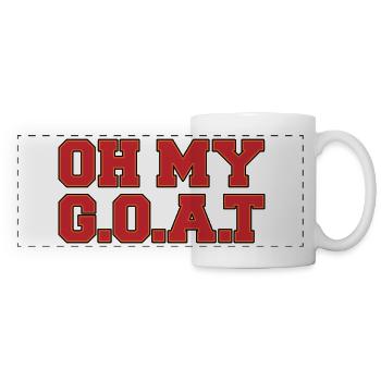 OH MY GOAT AMERICAN FOOTBALL TB FAN CADEAU - Mug panoramique contrasté et blanc - blanc - Devant