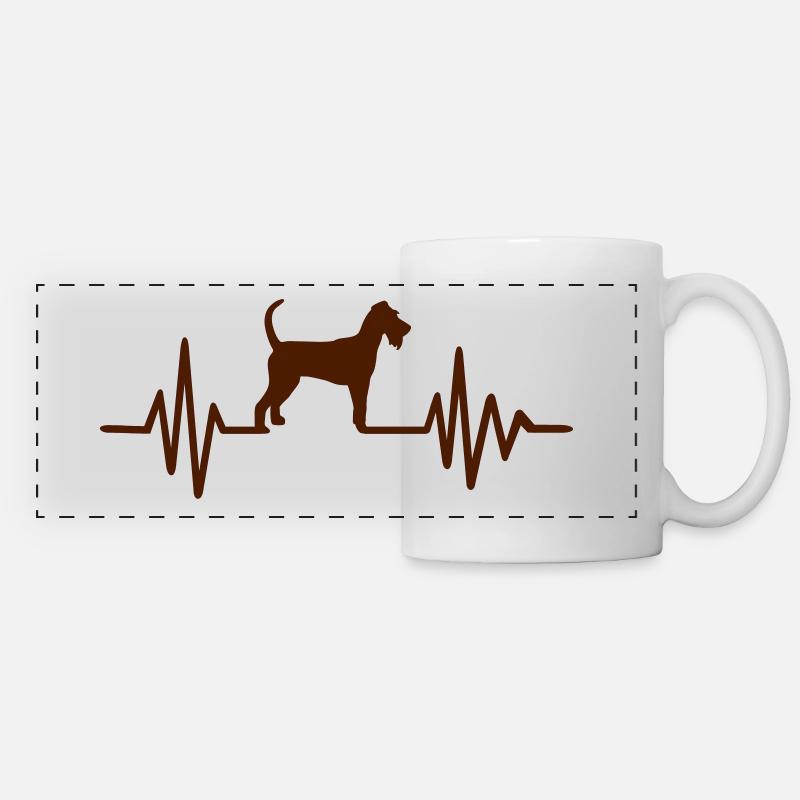 Irish Terrier - Panoramatasse - Weiß