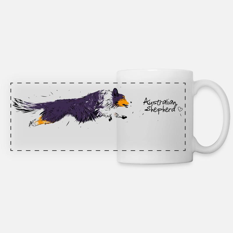 Australian Shepherd - Panoramic Mug - white
