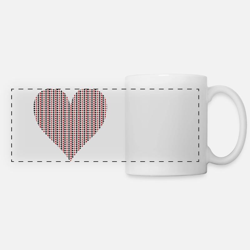 HEART - Panoramic Mug - white