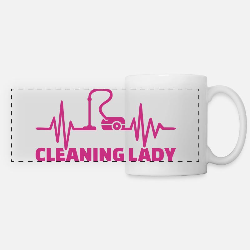 Cleaning lady - Panoramic Mug - white