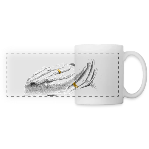 Célébration Mariage Humour - Mug panoramique contrasté et blanc
