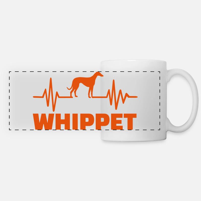 Whippet - Panoramatasse - Weiß