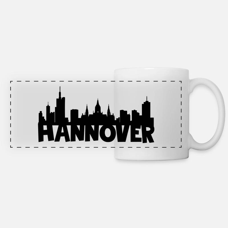 Hannover Skyline - Panoramatasse - Weiß