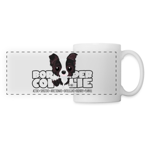 DGBigHeads - BorderCollie B & W | Mug - Panoramic Mug