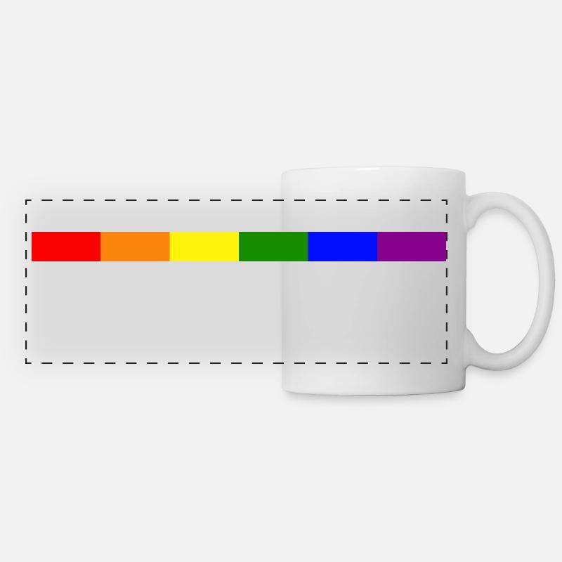 La bande de pride - Mug panoramique contrasté et blanc - blanc