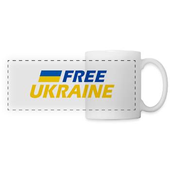 Free ukraine - Panoramatasse - Weiß - Vorne