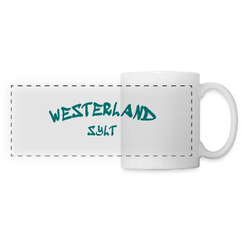 Westerland - Sylt - Nordsee - Anker - Möwe - Insel - Panoramatasse - Weiß - Vorne