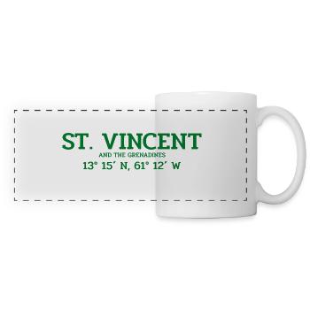 Saint Vincent Coordinates Koordinaten West Indies - Panoramic Mug - white - Front