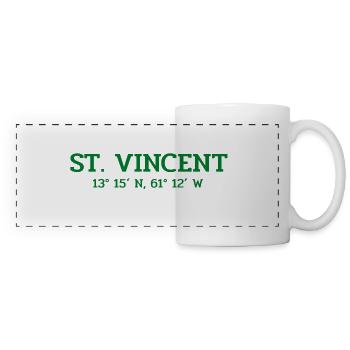 Saint Vincent Coordinates Koordinaten West Indies - Panoramic Mug - white - Front
