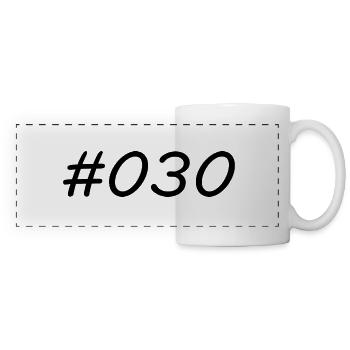 #030 - Hashtag 030 - Area code Berlin - Capital - Panoramic Mug - white - Front