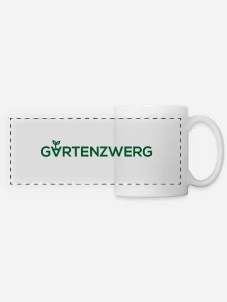 Gartenzwerg - Panoramatasse - Weiß