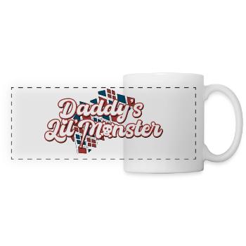 daddys lil monster red and black - Mug panoramique contrasté et blanc - blanc - Devant
