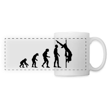 Pole entraînement de danse danse t-shirt d’entraînement cadeau - Mug panoramique contrasté et blanc - blanc - Devant