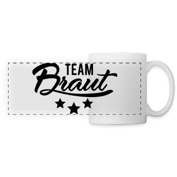 Team Braut - Panoramatasse - Weiß - Vorne