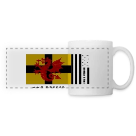 Maquette de Mug panoramique contrasté et blanc « Blason Pays du Trégor » à imprimer et personnaliser