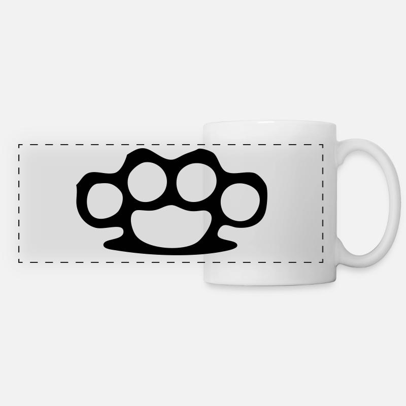 Coup de poing - Mug panoramique contrasté et blanc - blanc