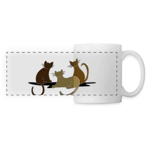 L'Amour des Chats - Mug panoramique contrasté et blanc