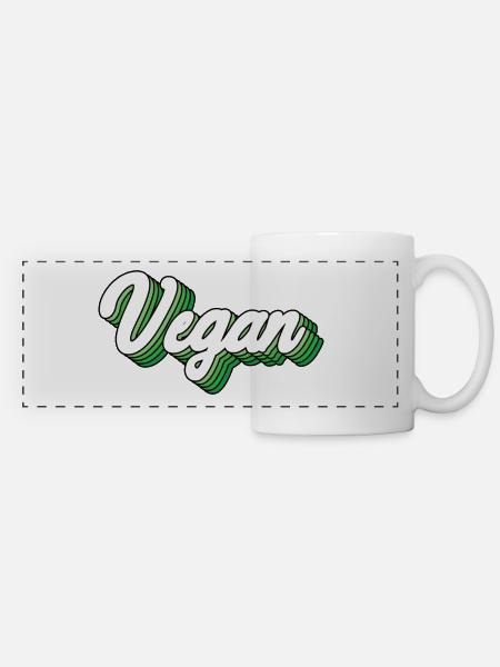 Vegan - Panoramatasse - Weiß