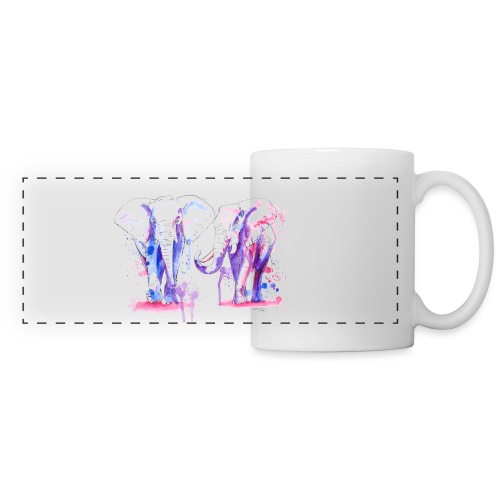 Mug éléphants - Mug panoramique contrasté et blanc