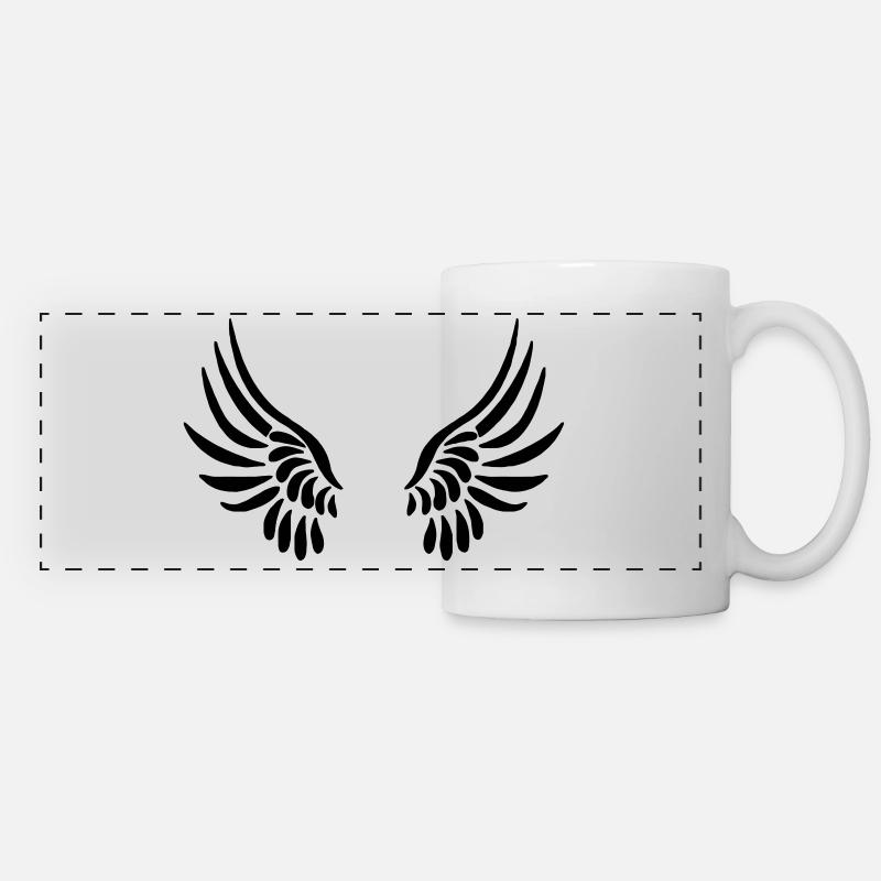 LIKE A BIRD - Mug panoramique contrasté et blanc - blanc