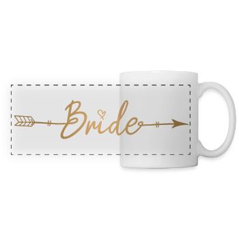 Arrow Arrow Bride Bachelorette Party - Panoramic Mug - white - Front